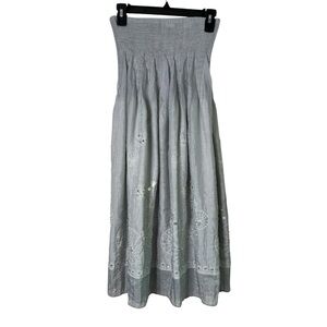 Lapis Anthropologie Women’s Light Gray Convertible Strapless Dress OR Skirt OS
